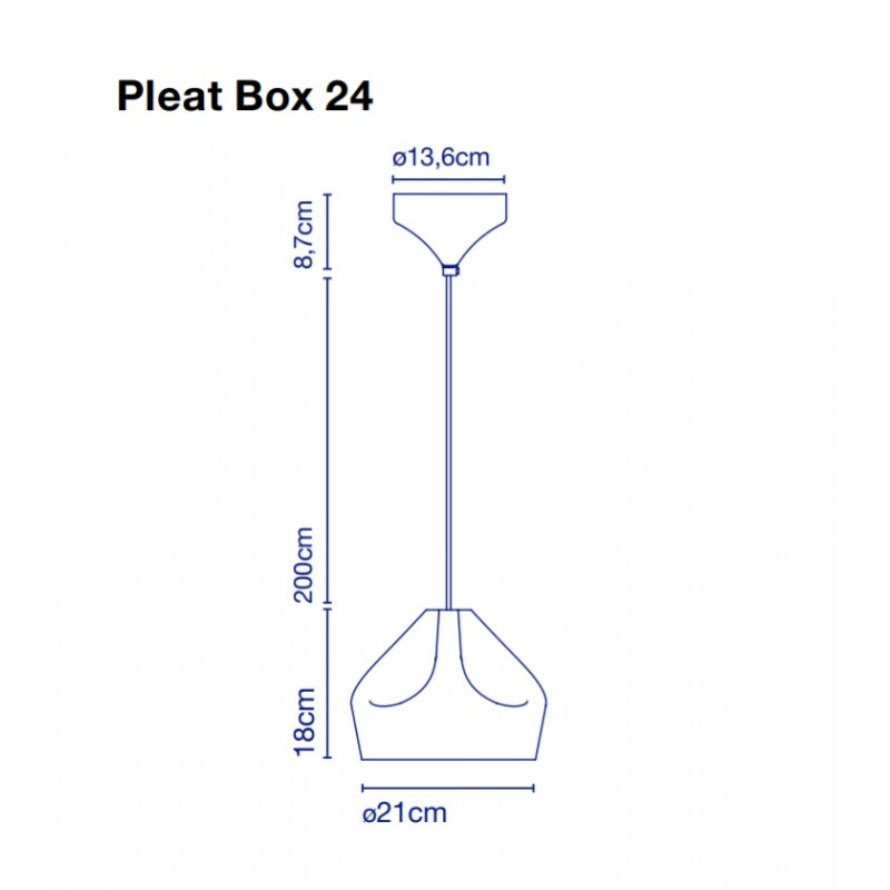 Pendant lamp PLEAT BOX Ø 24 cm (dimmable)
