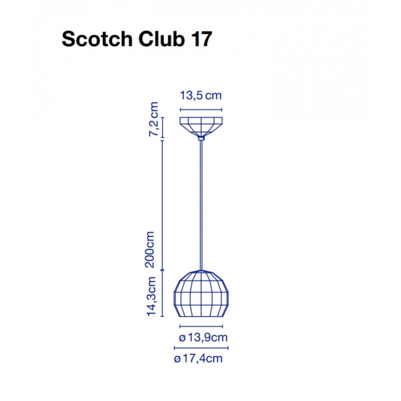 Pendant lamp SCOTCH CLUB Ø 17 cm