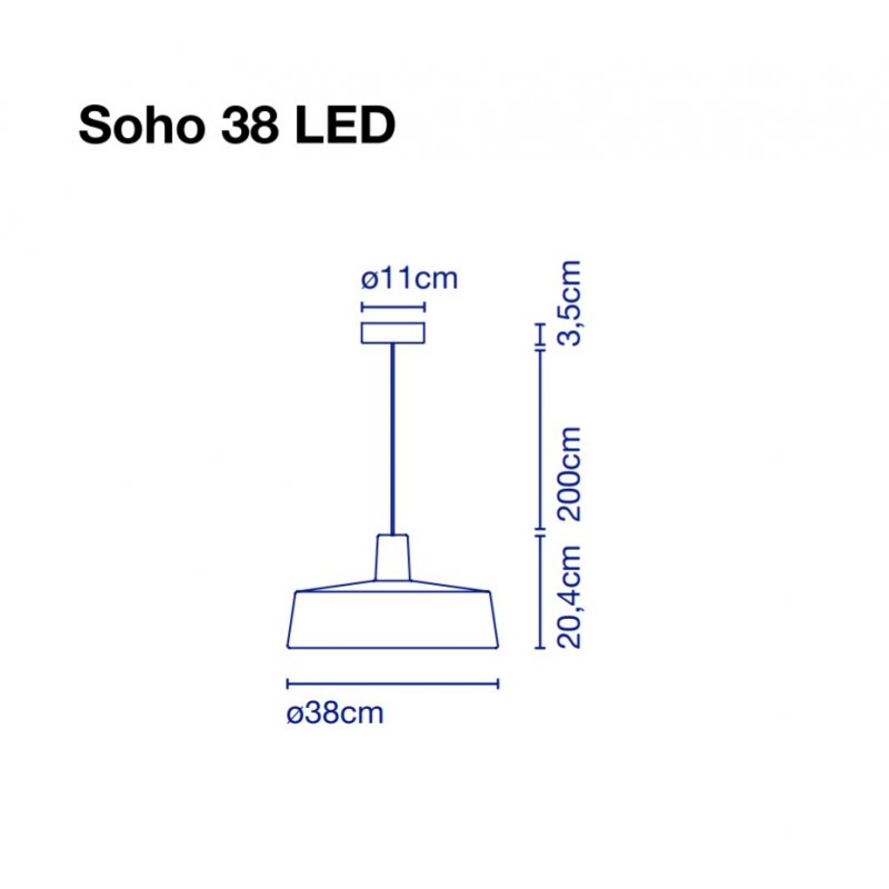 Pendant lamp SOHO Ø 38 cm