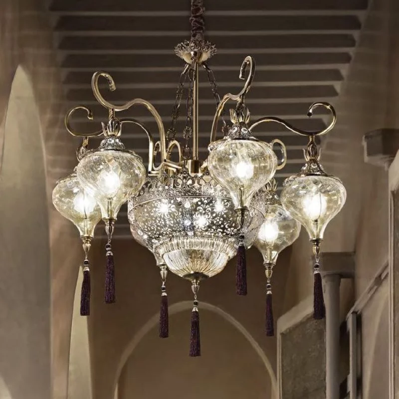 chandeliers HAREM SP9 Antique Brass