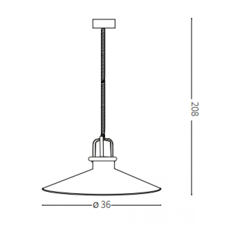Pendant lamp ERIS-4 SP1 Ø 36 cm