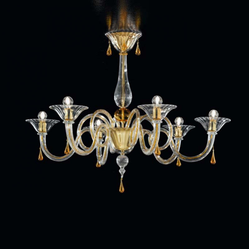 Ceiling chandelier Sylcom Dolfin 1380/6 D CR.A