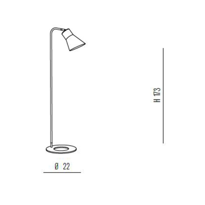 Floor lamp Metal Lux CONICO 273.740