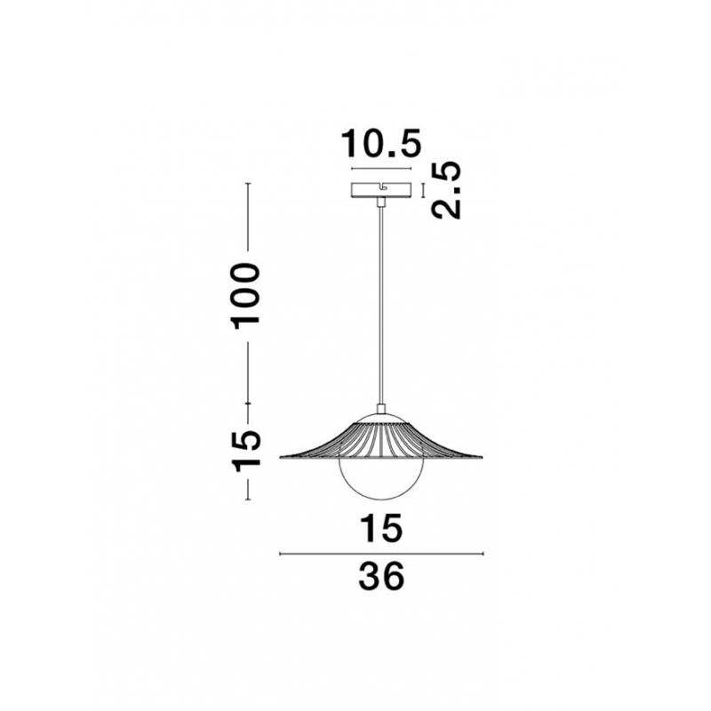 Pendant lamp Nova Luce FLY Ø 36 cm