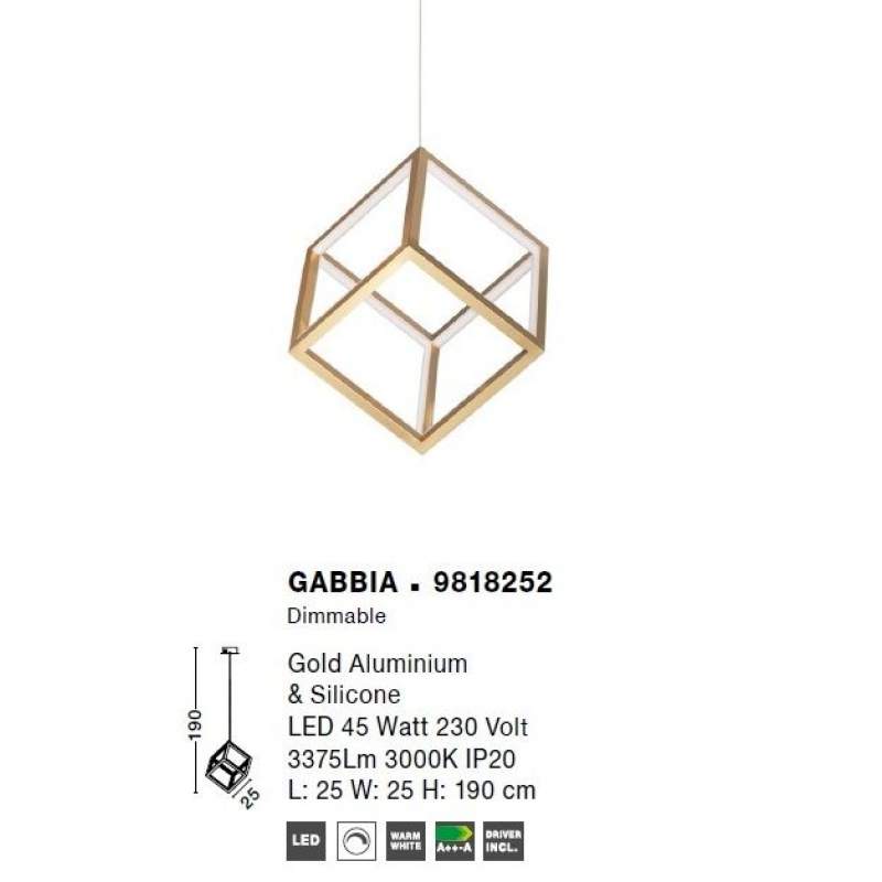 Pendant lamp GABBIA GOLD